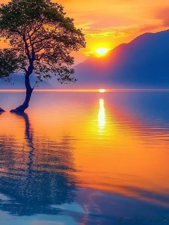 夕阳无限好
莫言近黄昏
仰观西天日
翩翩舞彩云