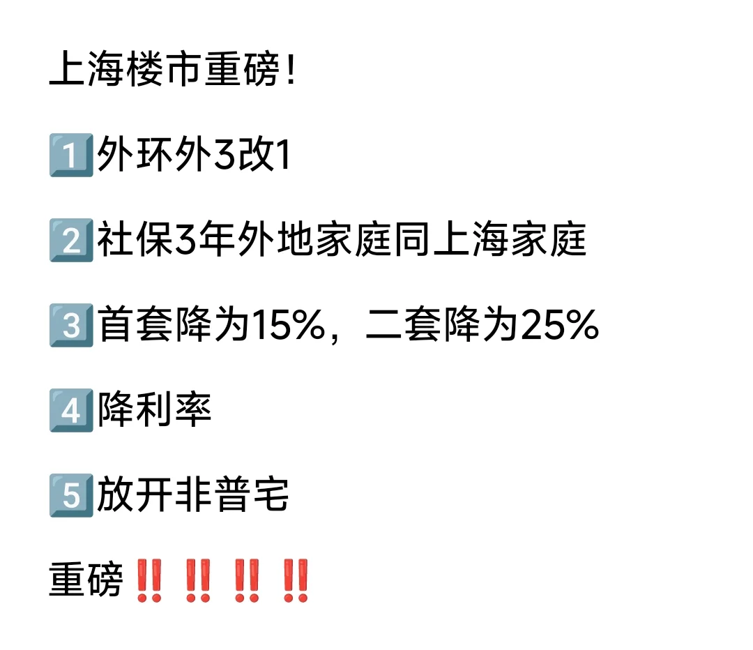 上海楼市新政，来划重点！