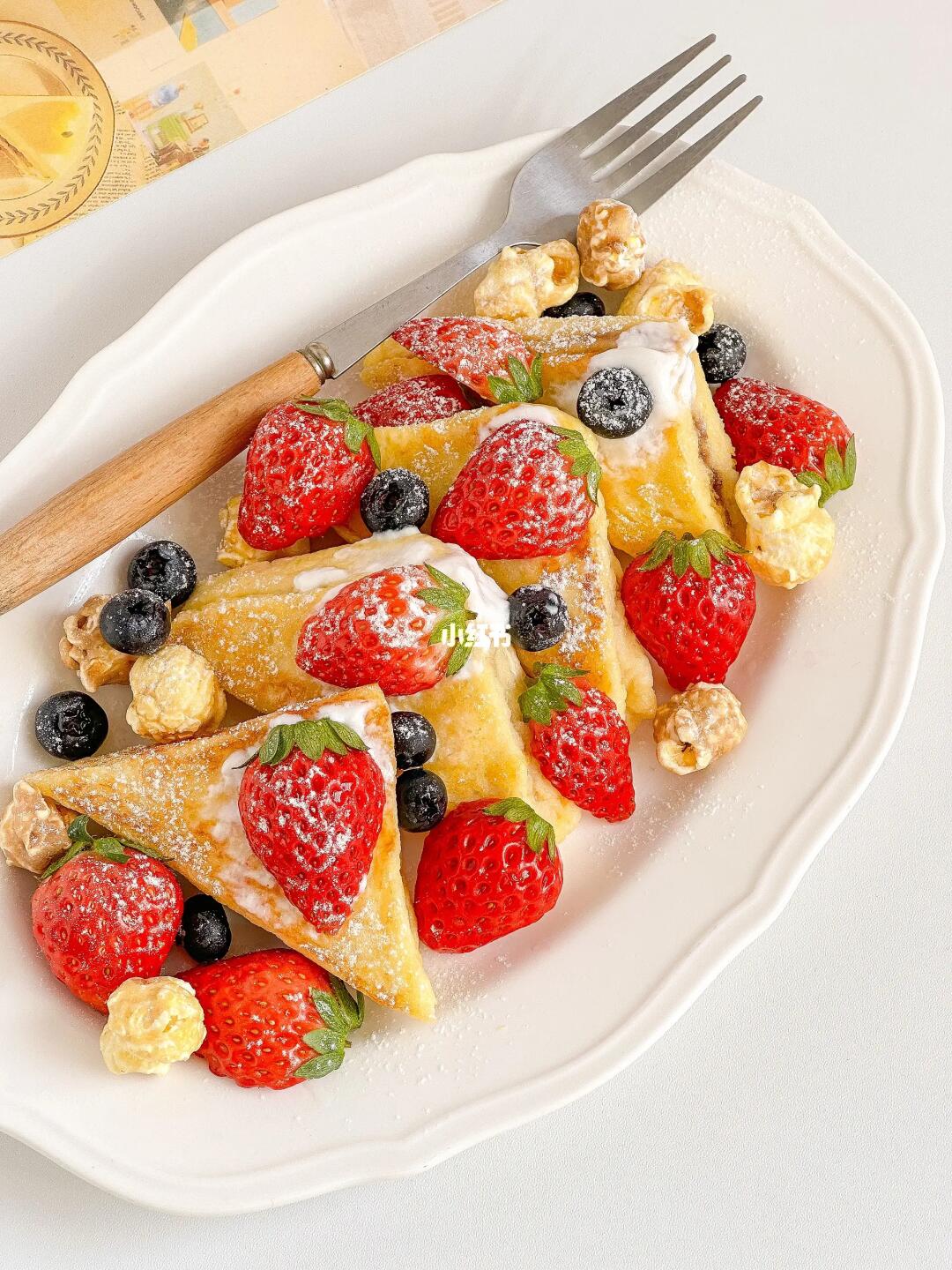 🔟分钟低卡早餐|草莓西多士🍓好看又好吃~