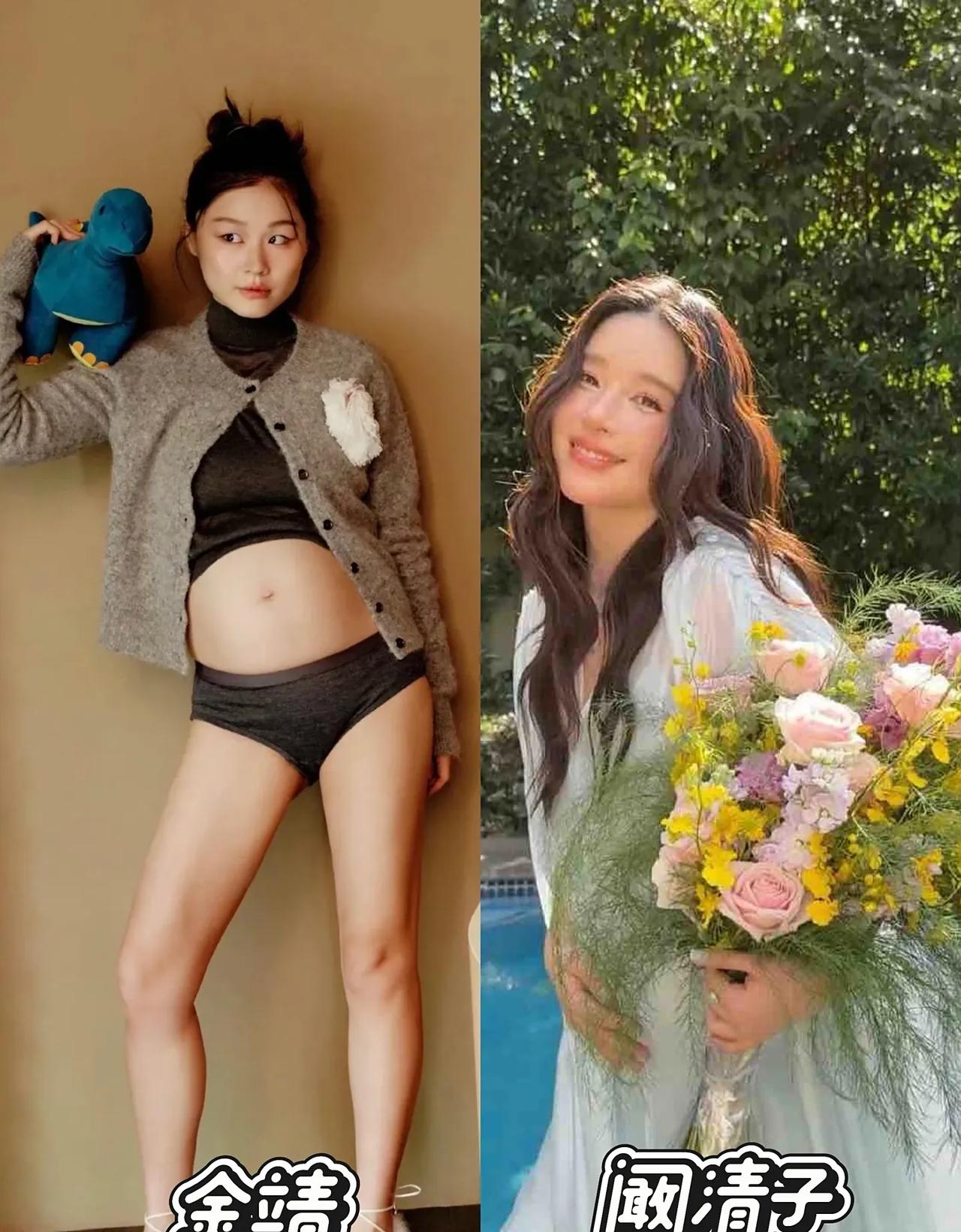 女明星怀孕怎么跟玩儿似的？阚清子晒孕肚官宣怀孕，虽然肚子变大了但是脸还是巴掌大小
