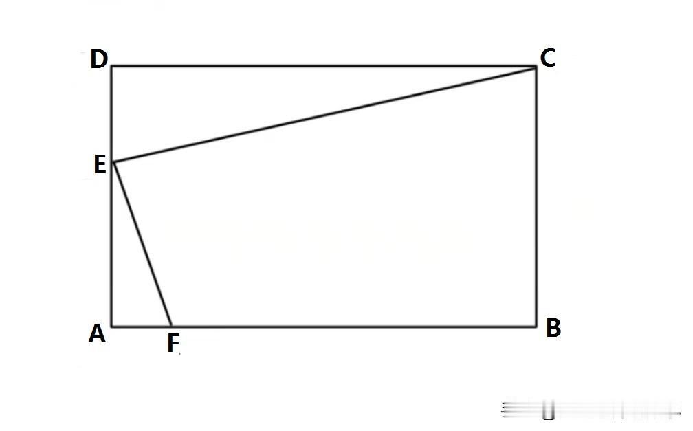 中考数学必刷题，几何题：
如图所示，在矩形ABCD中，BC=3，CD=4，E、F