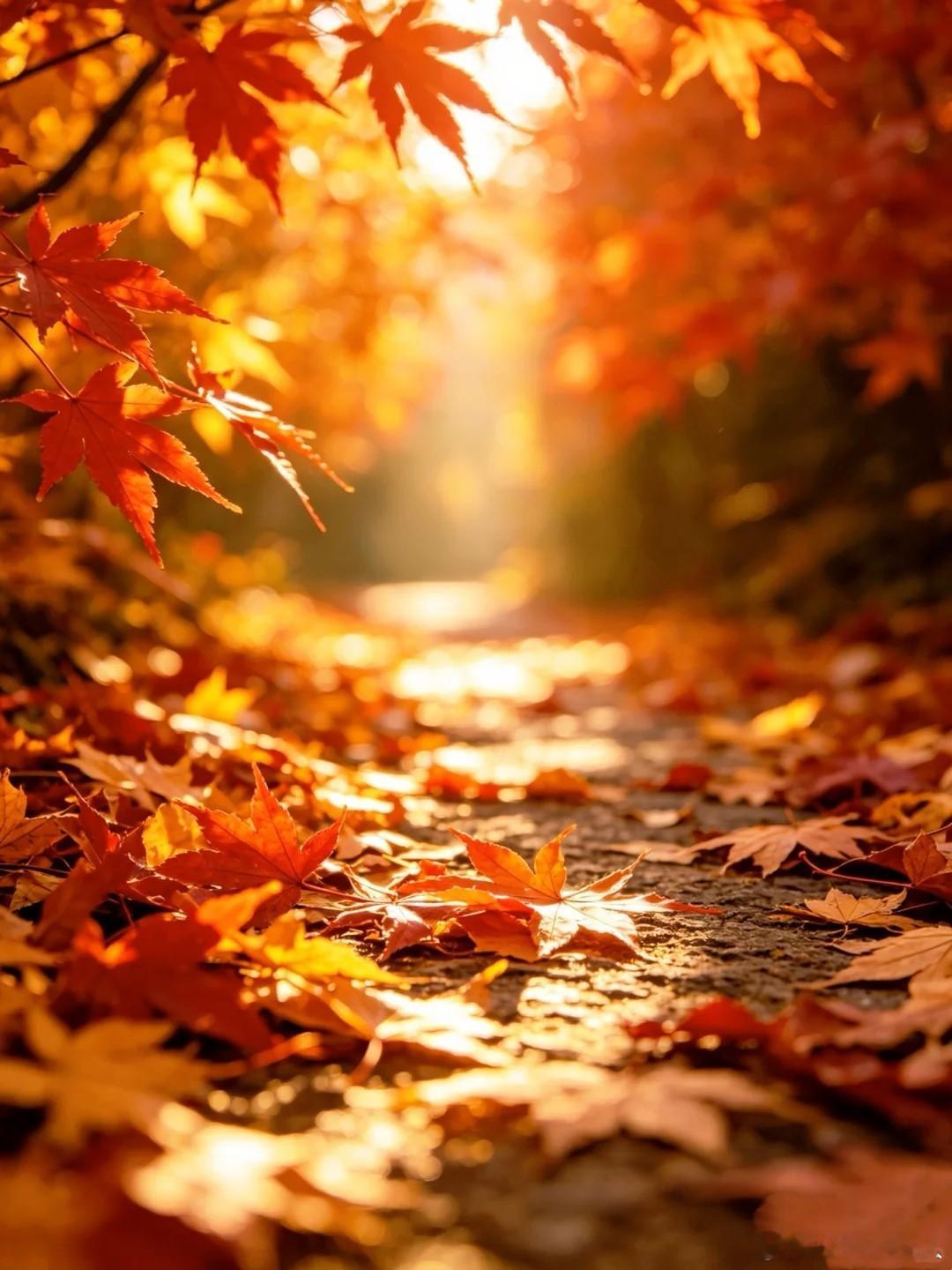 🍁🍂 秋天的浪漫，从一片枫叶开始  秋天的气氛 说来就来 路过的风景 走过的