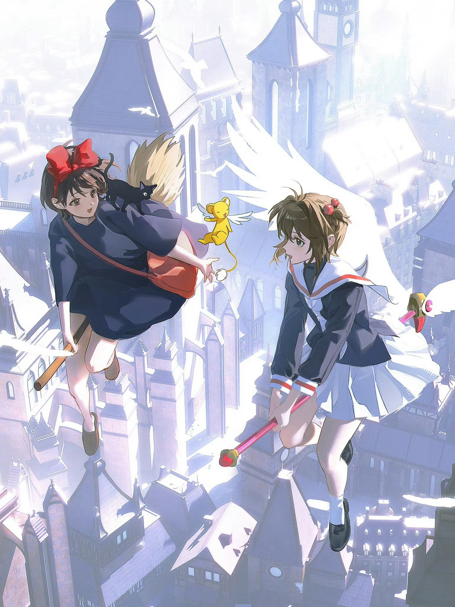 魔卡少女樱动漫点评团 两位魔女真的超搭的琪琪和小樱.绘：ap20936170 