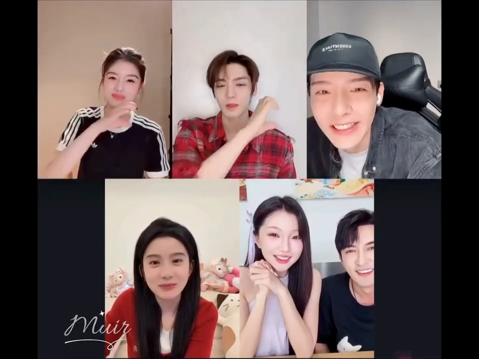 侯明昊王以纶比心艾米吃醋了侯明昊王以纶比心不理艾米直播名场面笑到了！侯明昊王以纶