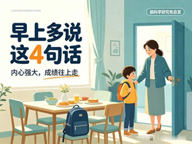 脑科学研究有启发：早上跟孩子多说这4句话，内心强大成绩往上走