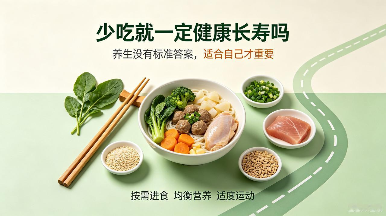 少吃就一定健康长寿吗？我看未必，养生从来不是一刀切
 
最近刷到一些养生内容，反