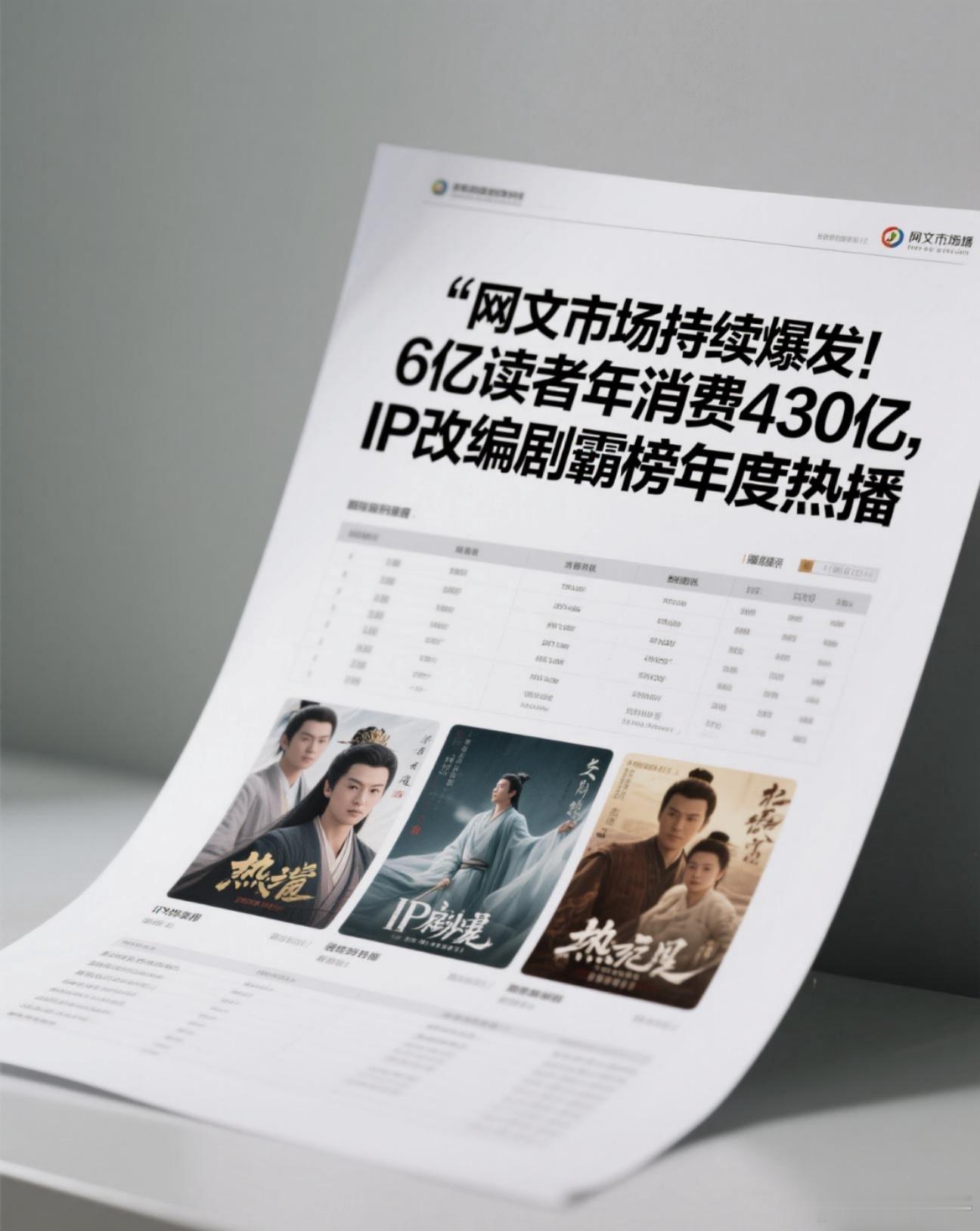 【网文市场持续爆发！6亿读者年消费430亿，IP改编剧霸榜年度热播】近6亿中国人
