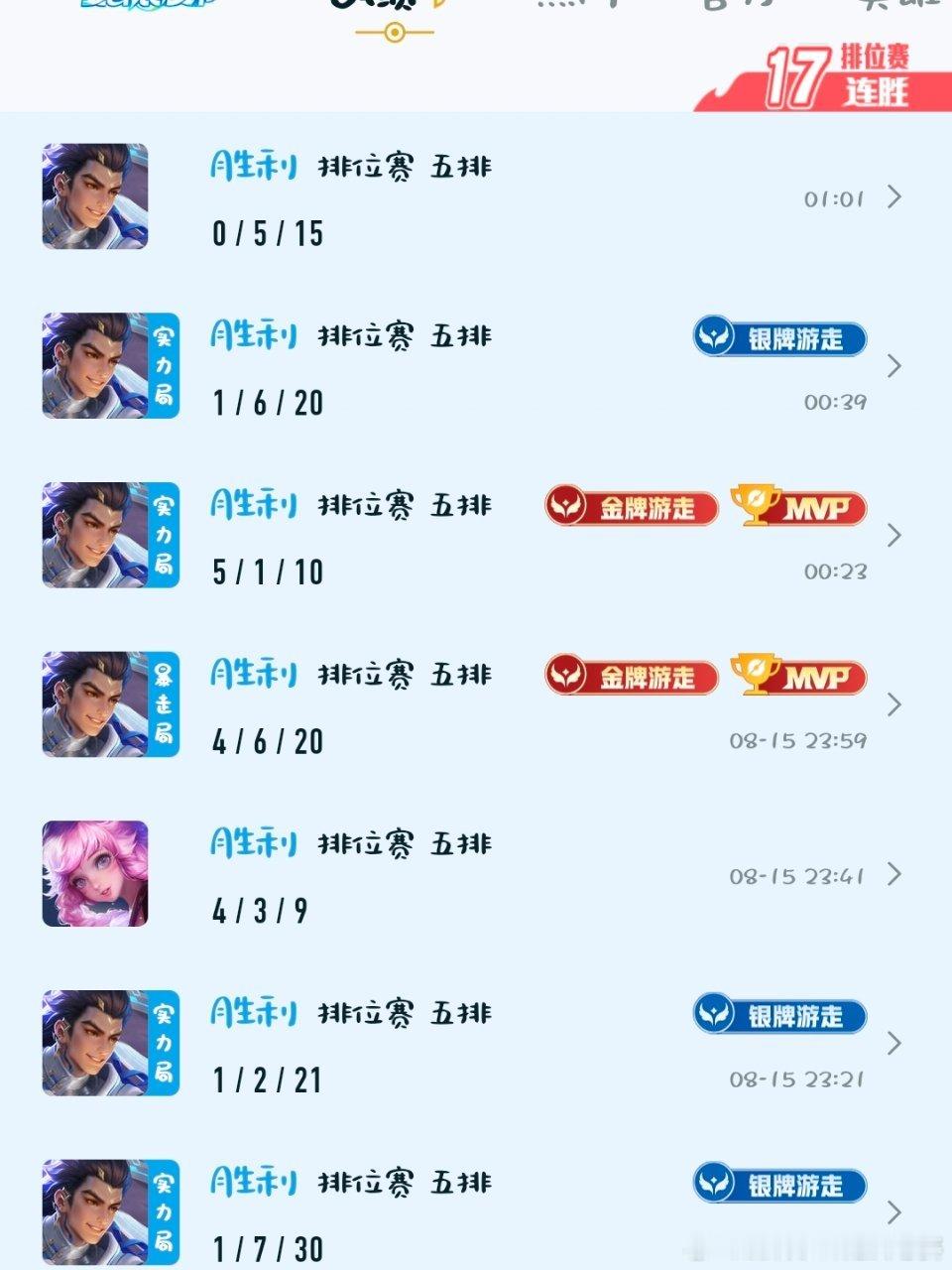 17连胜睡觉去了 