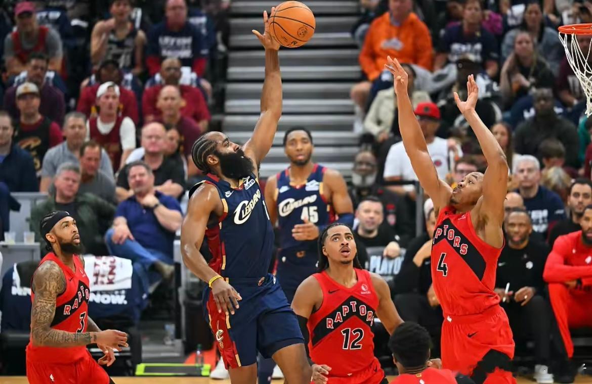 骑士125比120逆转猛龙，哈登23+9攻占天王山NBA季后赛东部首轮G5，骑士