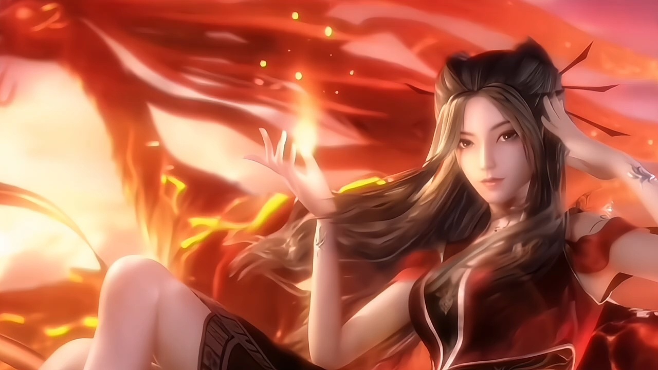 焰灵姬1124生日快乐 天行九歌焰灵姬焰灵姬烈焰随身绕玉躯，青丝漫卷映红朱。柔眸