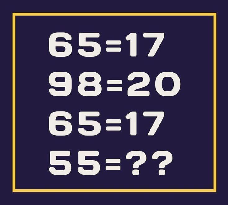 烧脑谜题来袭！看看这组奇妙等式：“65 = 17”“98 = 20”，它们并非胡