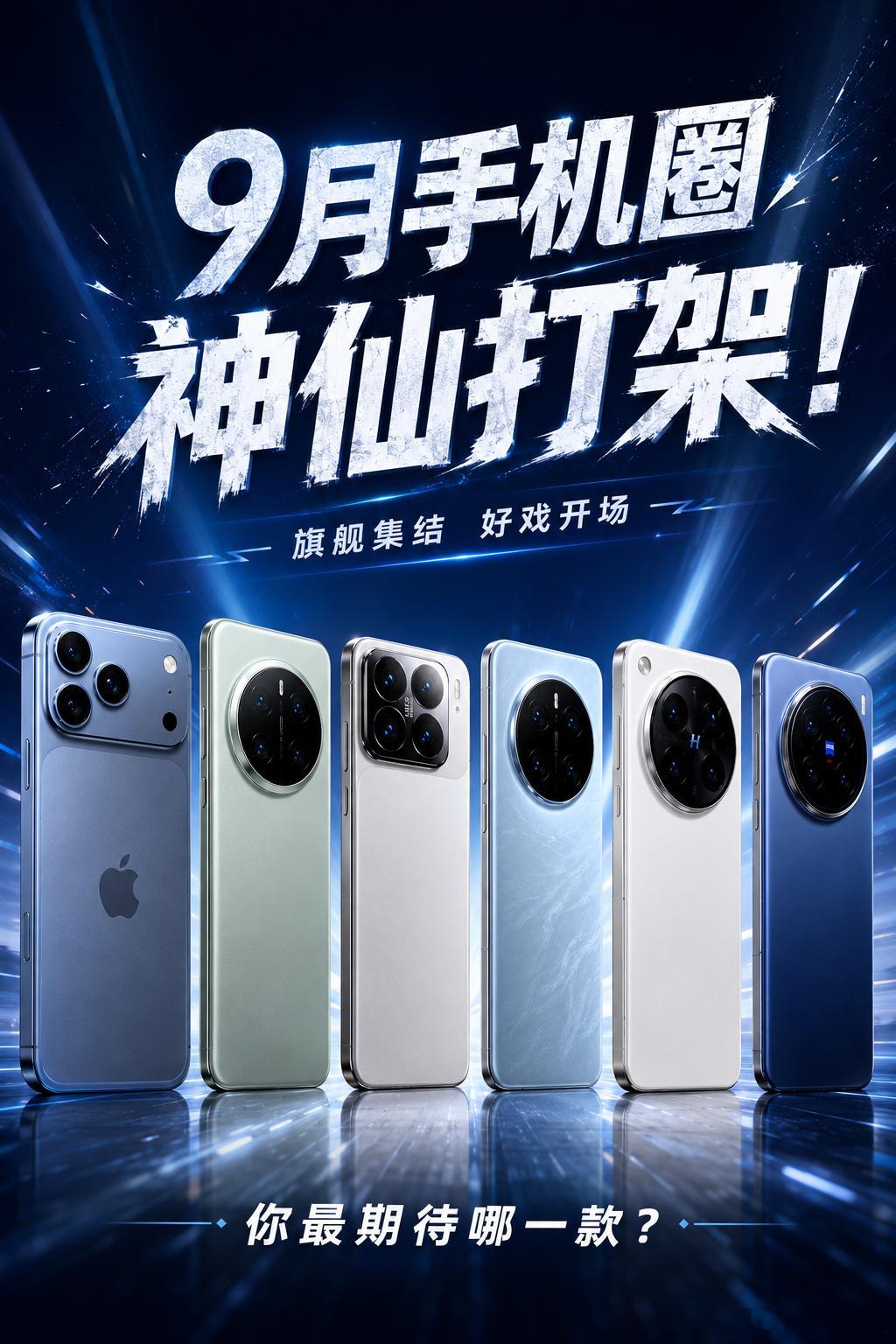 今年9月的手机圈，确实有点谁都不想让谁的意思厂商扎堆上新，年度旗舰、折叠屏、新一