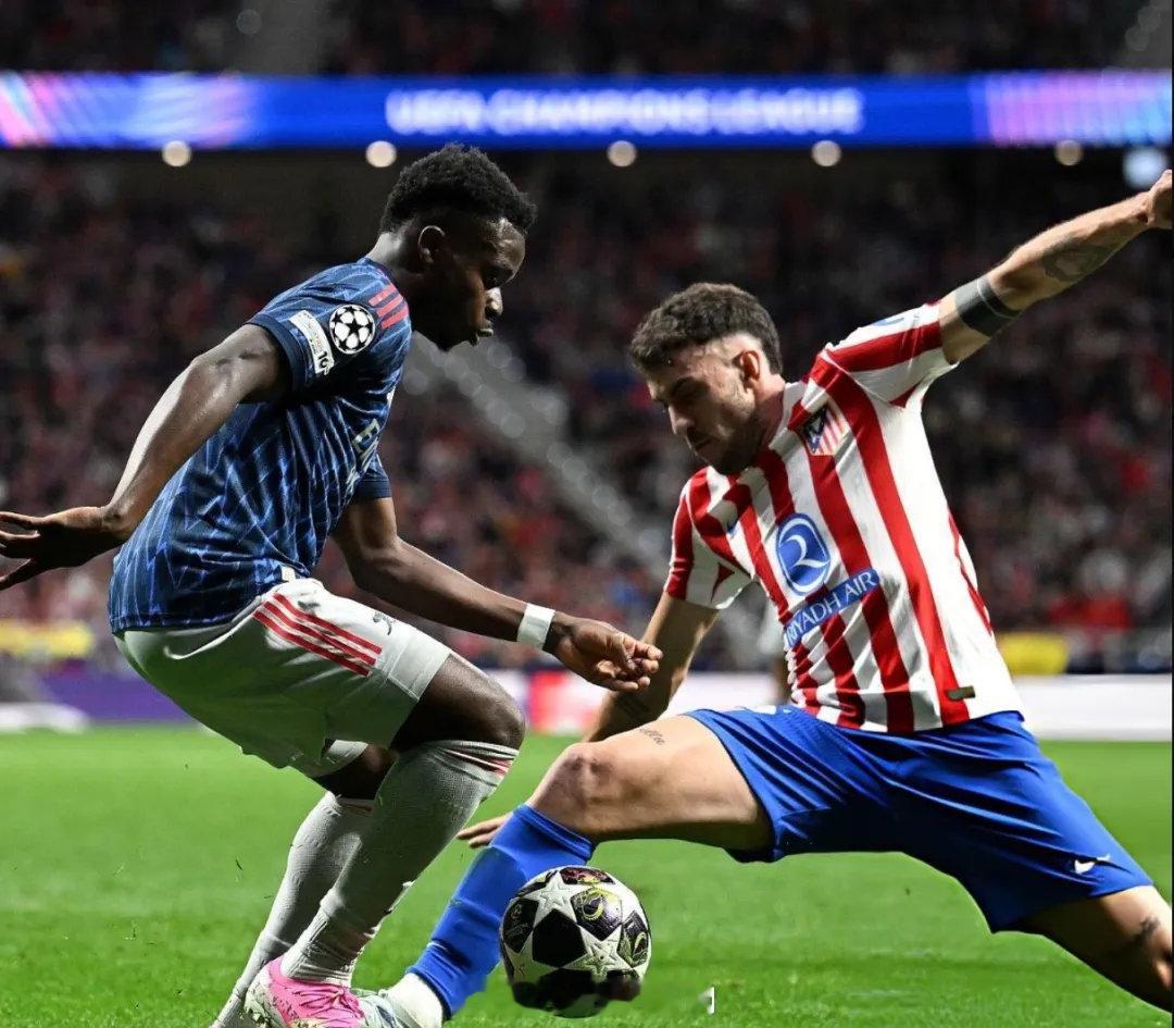 Football on TNT Sports消息，尽管只出战22分钟，但萨卡完成