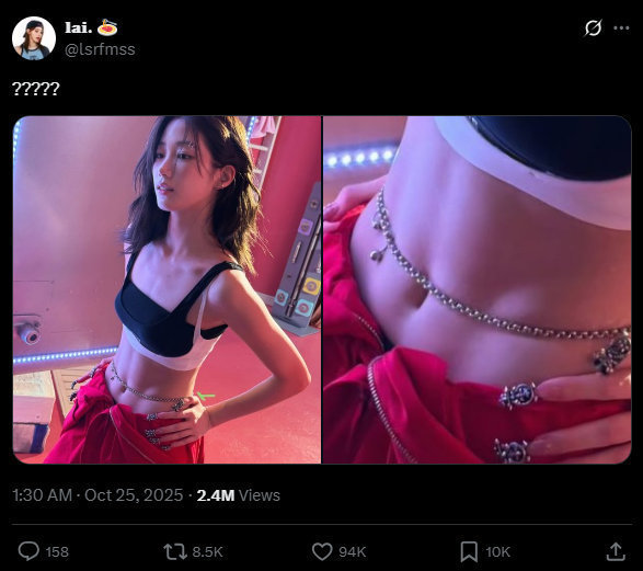 中村一叶腹肌腰链推上九万赞的中村一叶腹肌照和腰链照 这次回归状态拉满火力全开的中