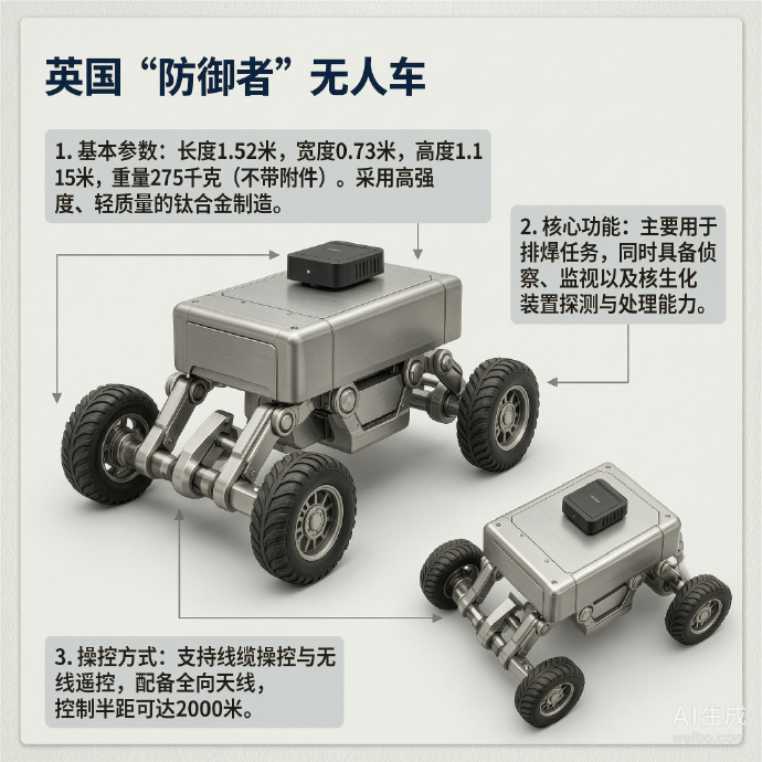 军事ai新视野 英国“防御者”无人车“防御者”（Defender）无人车是由英国