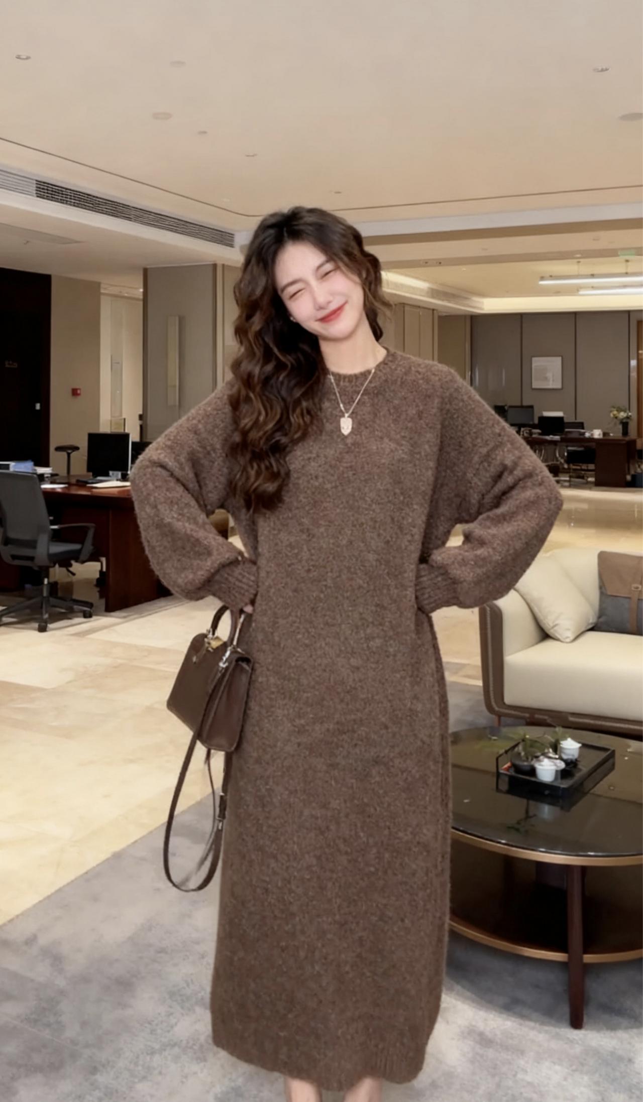 秋冬针织连衣裙