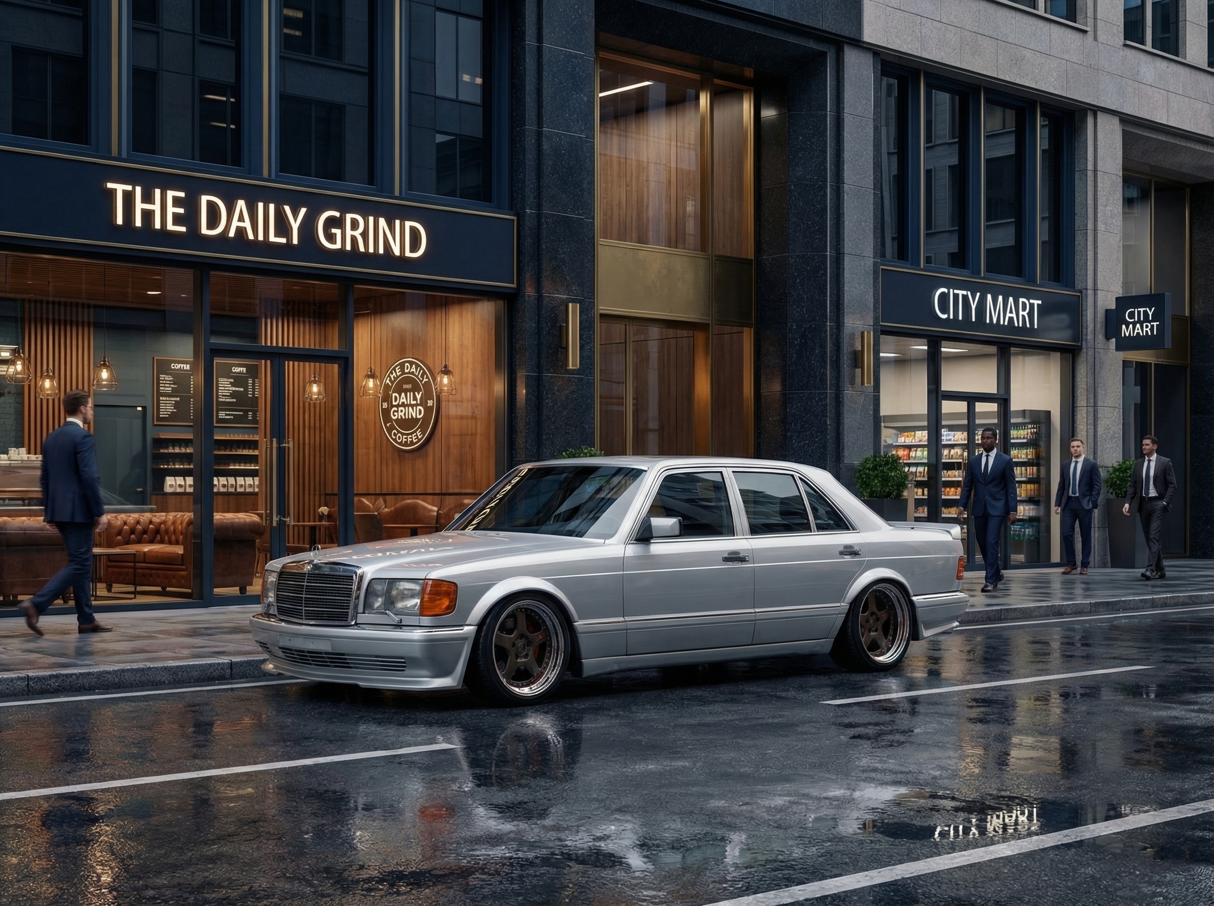 ai车生活把奔驰的大轿车改运动一点，是不是没原厂黑色那么油了大v聊车奔驰s级