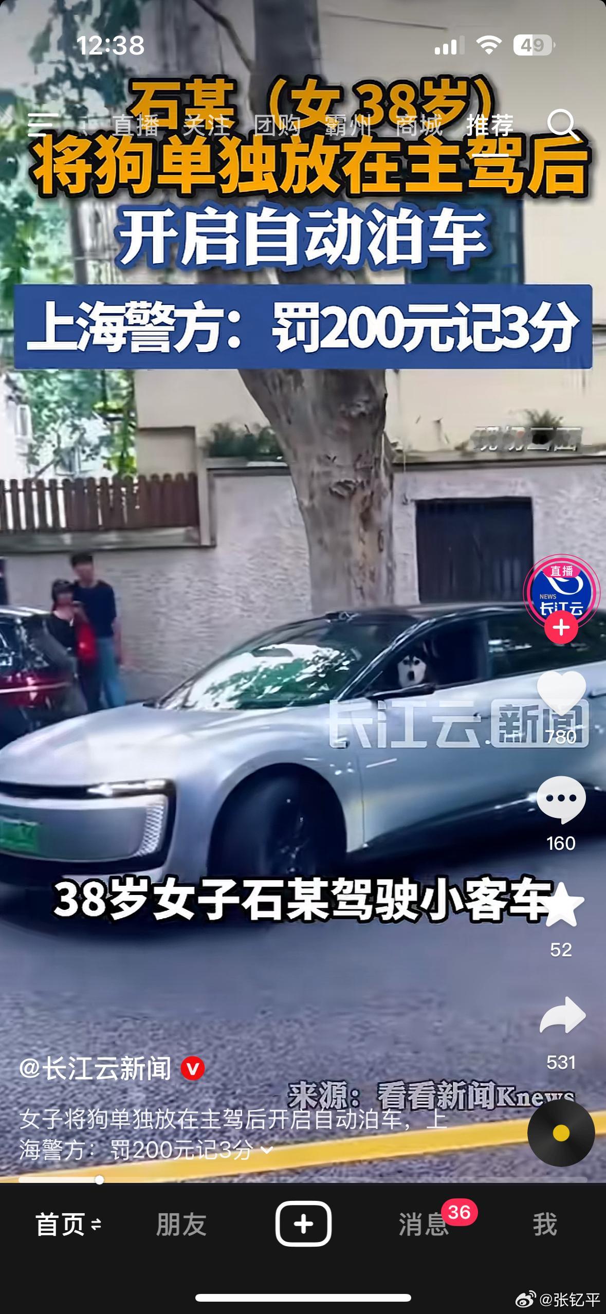 这是整的什么活？开启离车泊入后把狗子放驾驶位。这车是奥迪E5吧？一个视频证明了这