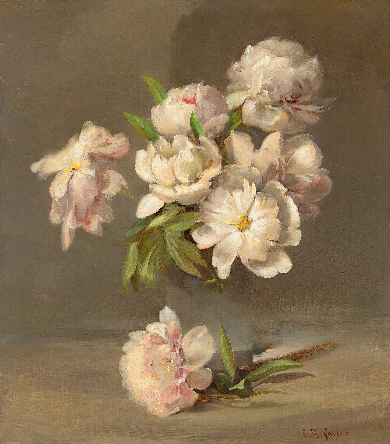 Charles Ethan Porter《花瓶中的芍药》 
