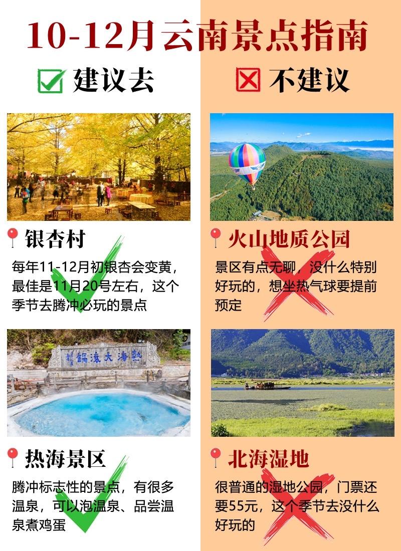 10-12月云南景点避坑指南。