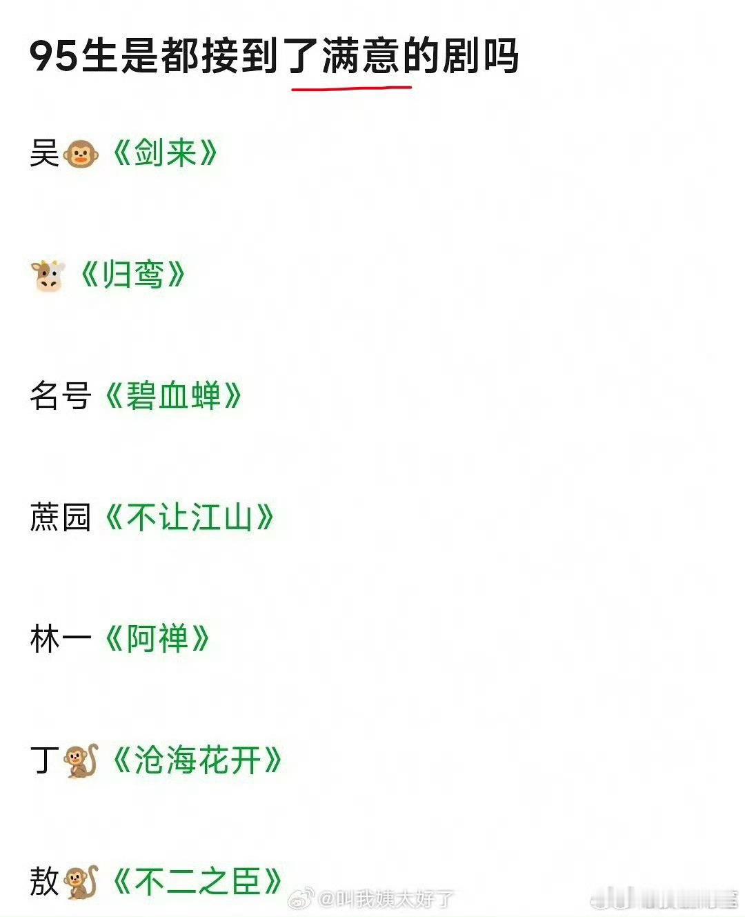 95生🫓们仔细一看还都是比较符合他们本身的气质的，相性都可以达到80分以上了。