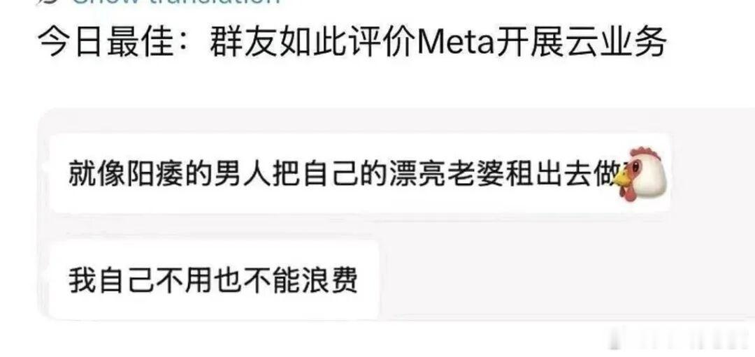 Meta 出租多余算力，引发全球 AI 回调，网友热评太毒了。前几个月马斯克出租