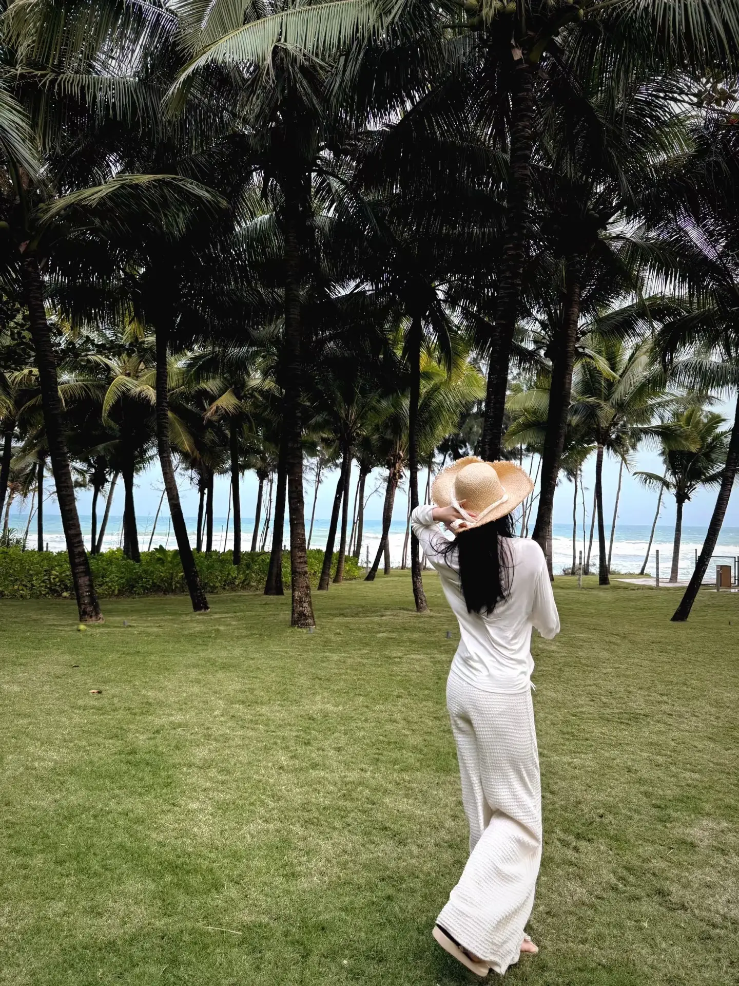 在海边
