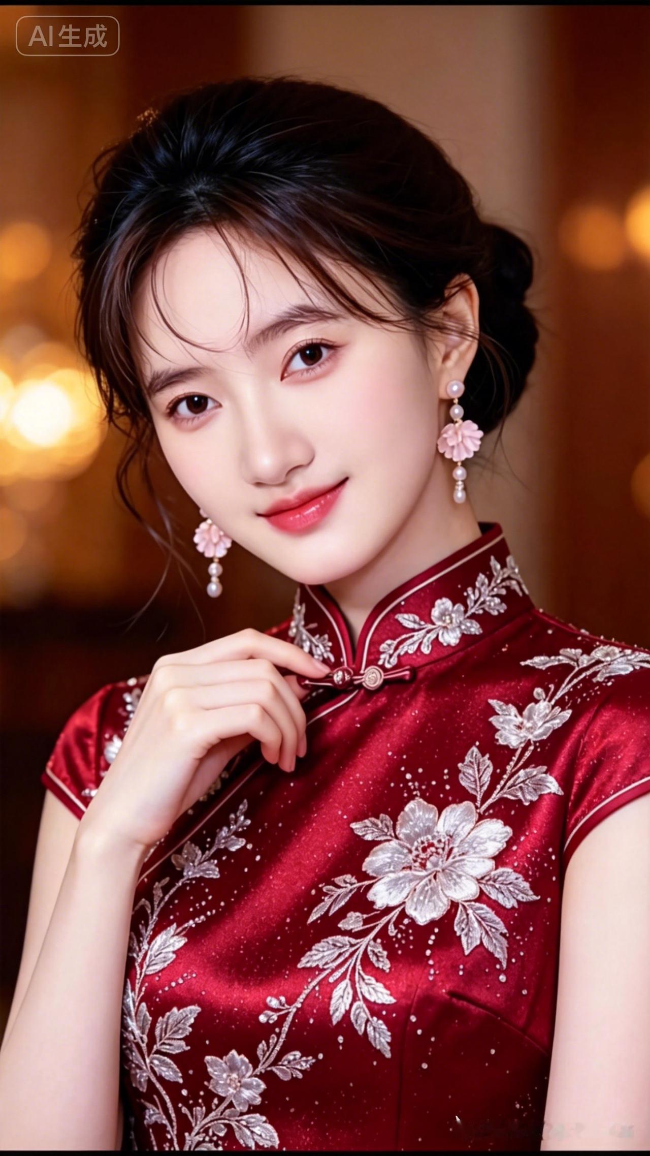 穿旗袍的姑娘，好美啊！
