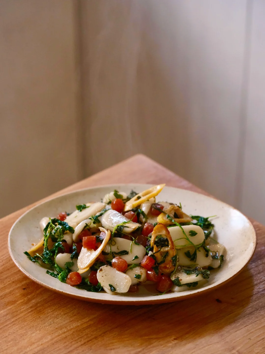 320天｜年糕爱好者的春笋草头腊肠炒年糕