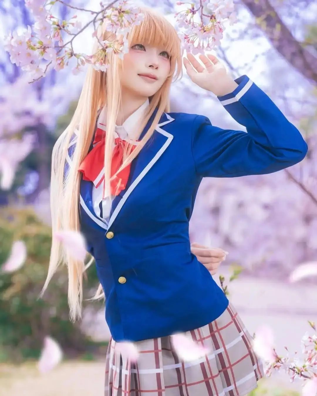 邻家天使大人  樱花与制服 cosplay 椎名真昼cos 椎名真昼