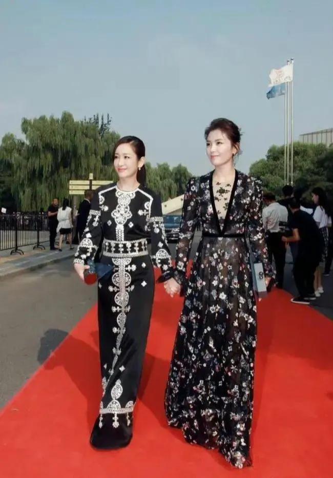 秦海璐和刘涛的礼服，有一些清冷感，是商量好的吗，还是赞助的，女总裁都这么穿