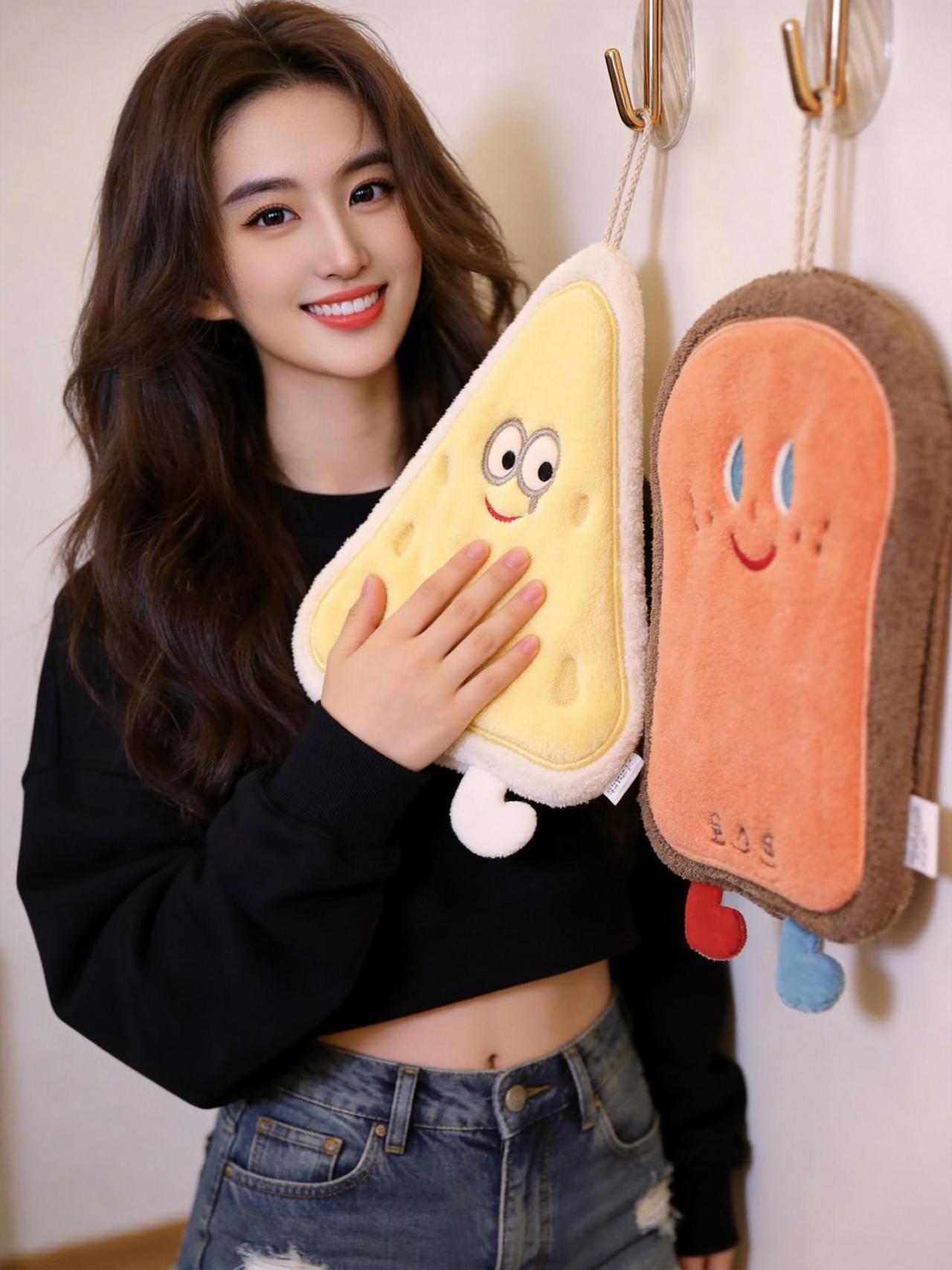 同款，吸水，一触即干擦手布AI萌趣擦手照 随变ai随便玩 擦手巾挂式