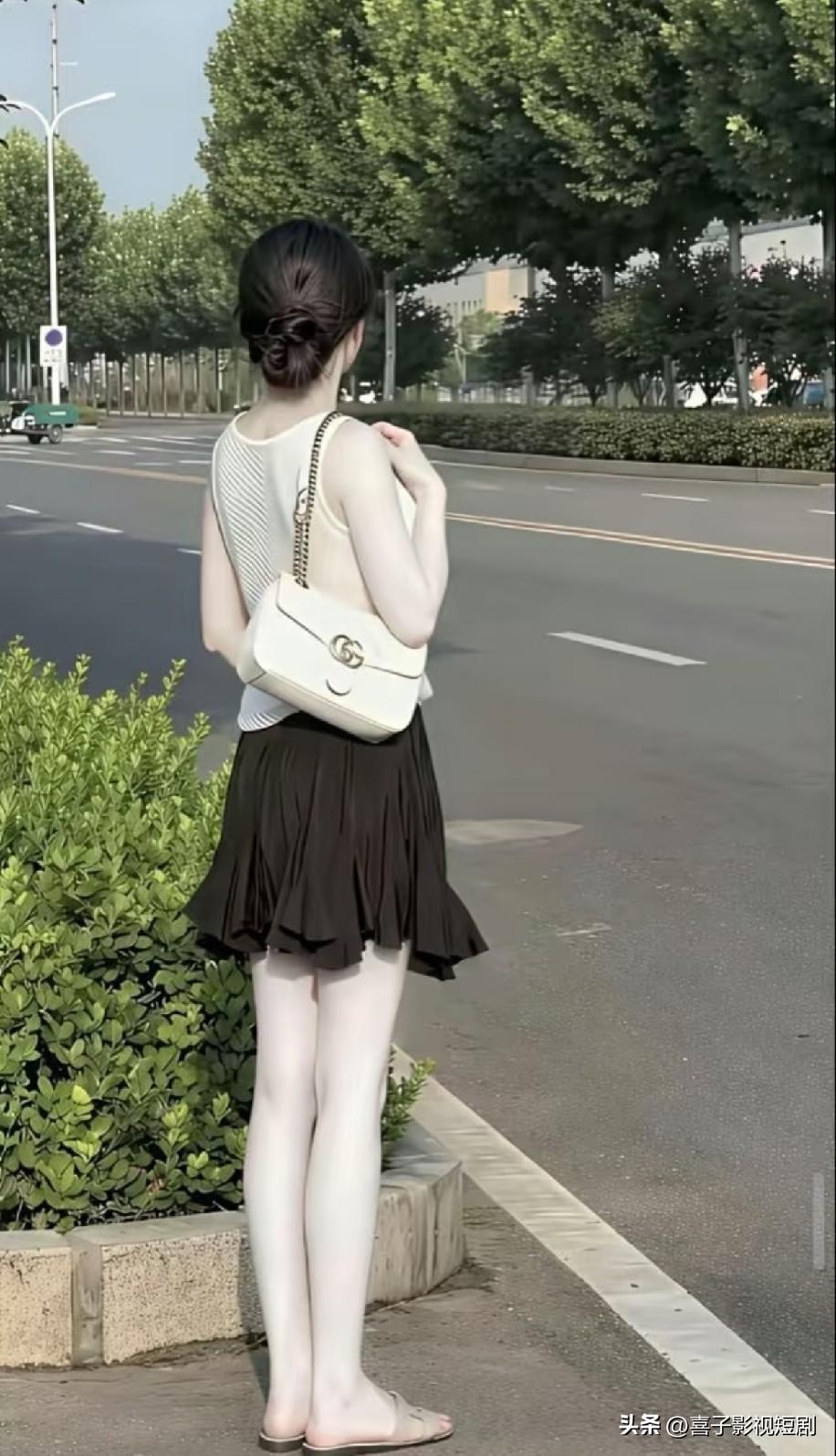 回眸杀还没出场就先把氛围感拉满！这就是冷白皮自带的视觉冲击力！露在外面的手臂和长