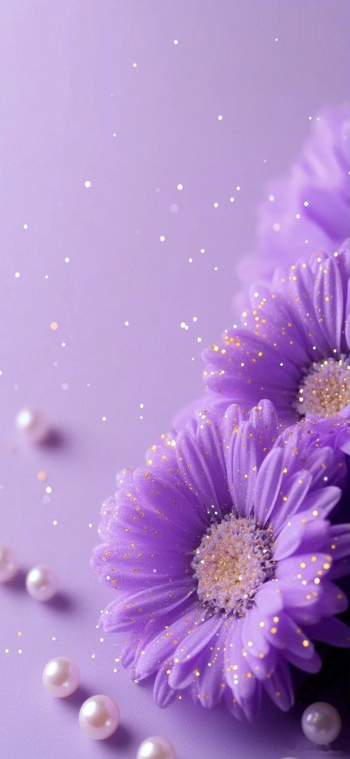紫色系"幸运花～招财花～有钱花"～精美锁屏壁纸💜 