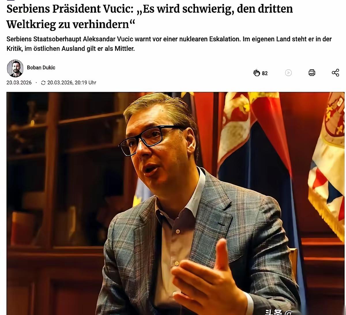 塞尔维亚总统武契奇，扔了一句实话。

他说，第三次世界大战，可能已经没人能拦得住