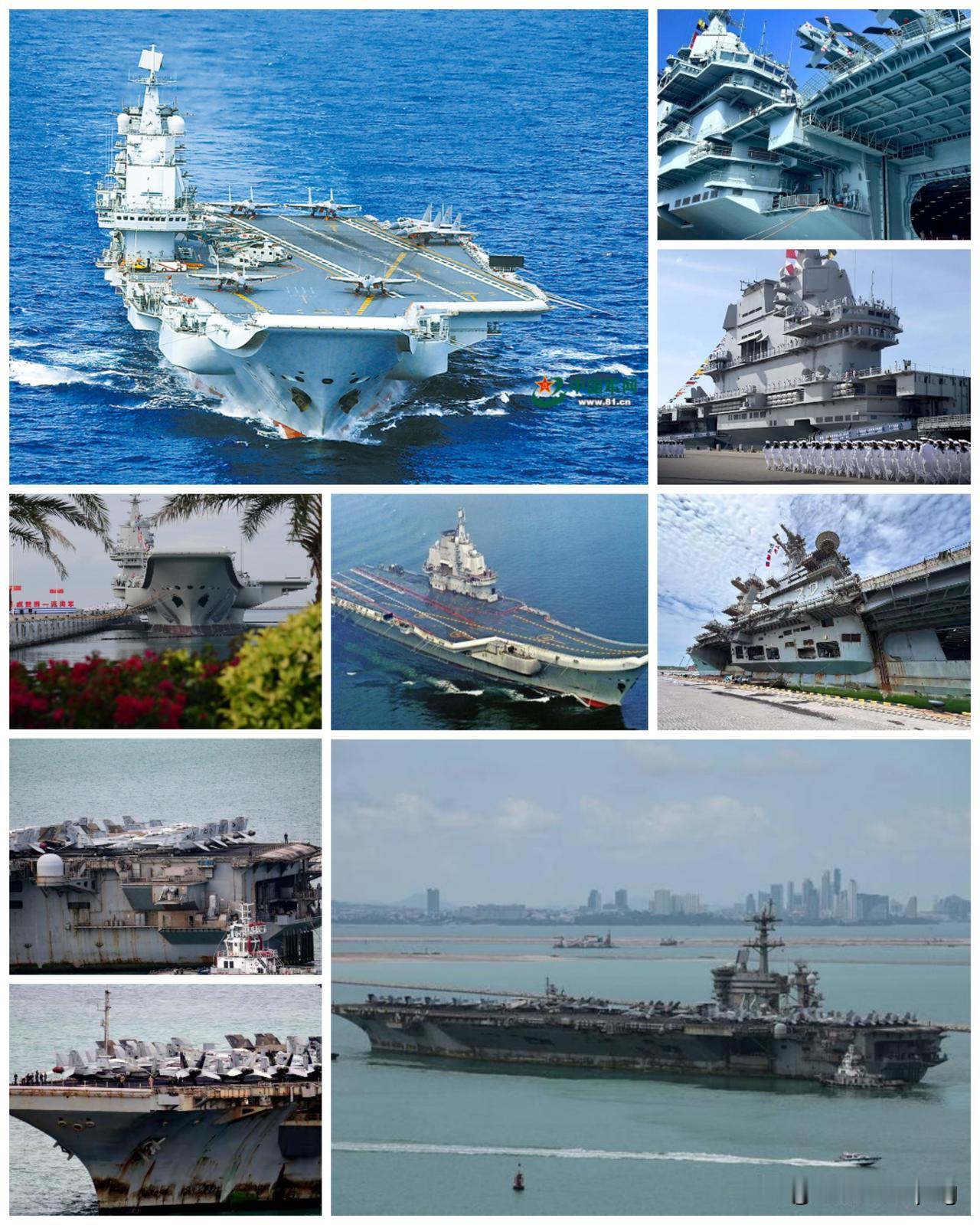现代模拟战，照片打败照片。
美海军的王牌核动力航母林肯号，在海上连续苦撑了286