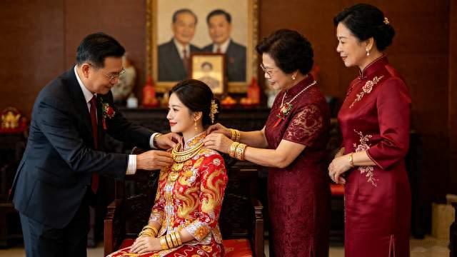 奚梦瑶脖子挂满金镯！四太待儿媳堪比亲女儿