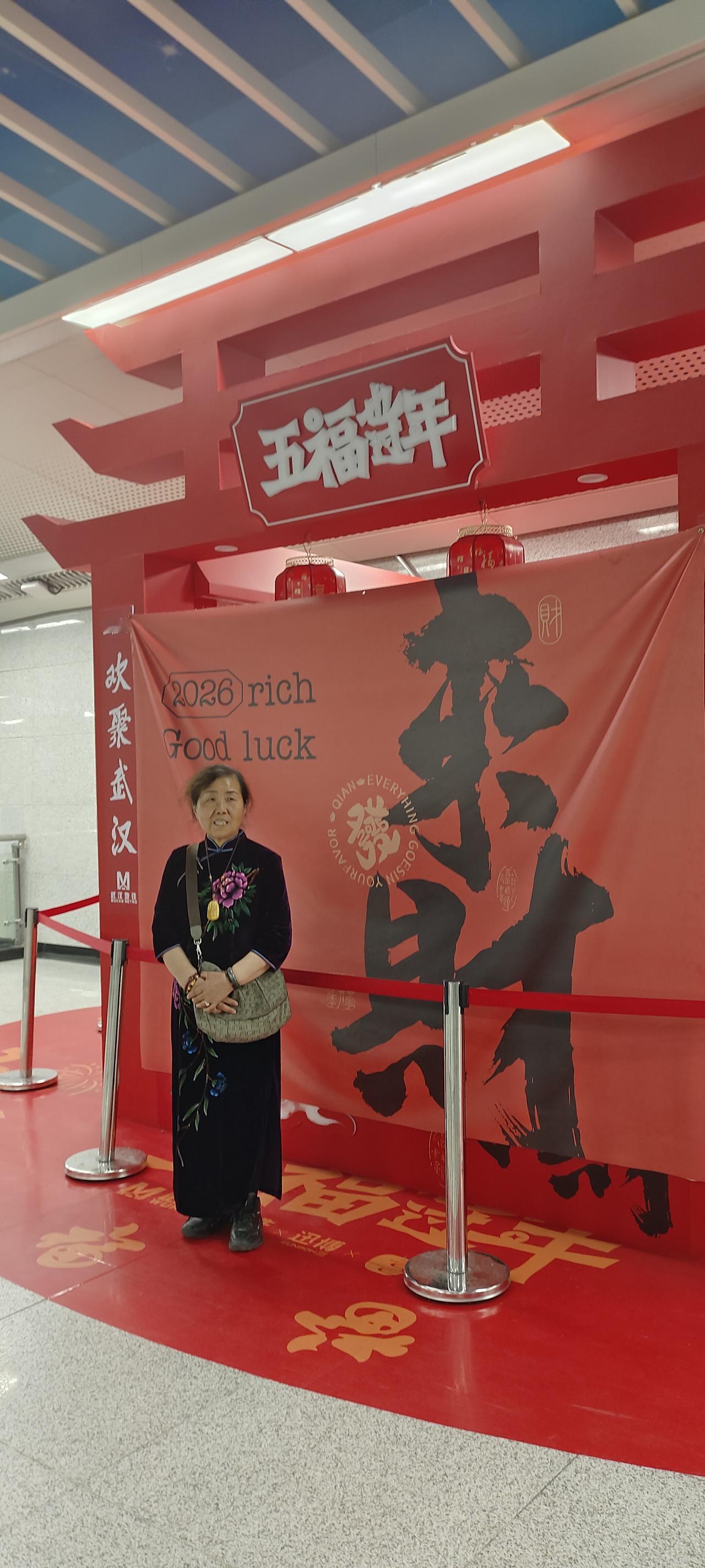 昨天我们一行28人，出游19天，回到了家乡。在武汉地铁站，我留下了这张照片，在枣