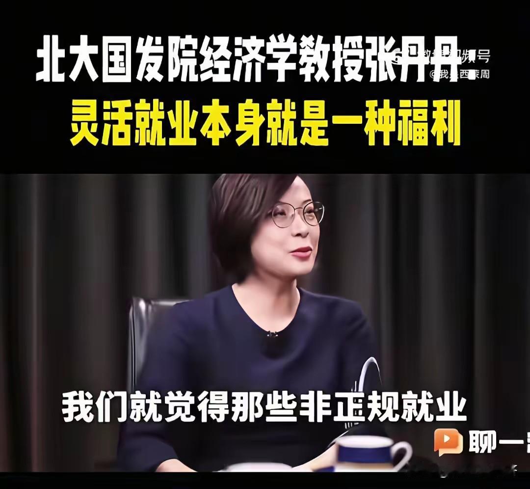 北大国发院经济学教授的张丹丹，为什么会说灵活就业本身就是一种福利？

说白了就是