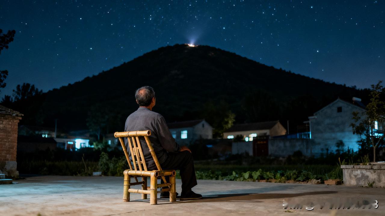 深夜的河南驻马店，万籁俱寂，李先生在自家院中休憩时，一道来自对面山顶的闪烁亮光，