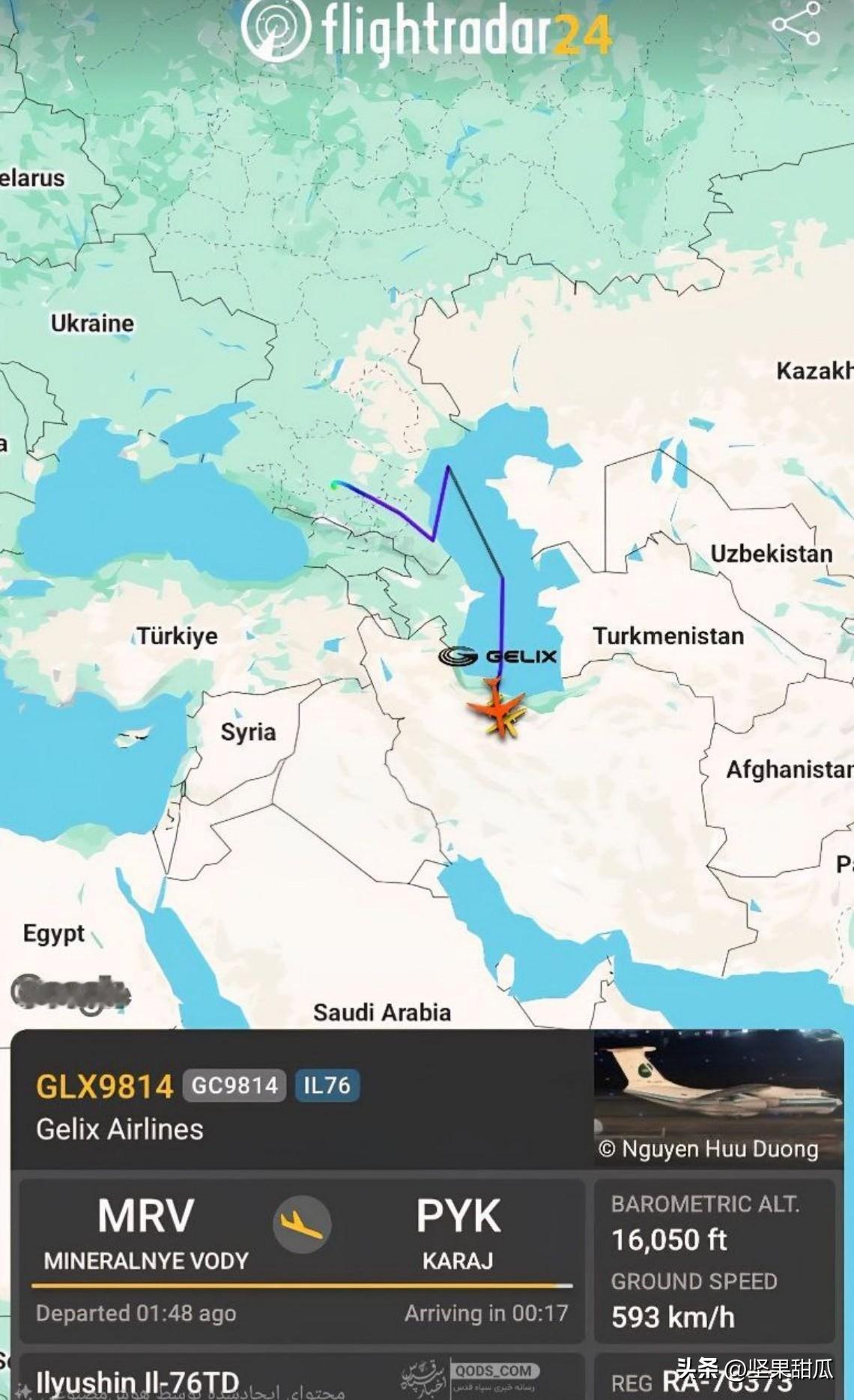 美俄暗中较劲，2月16死，俄罗斯军用运输机再次降落在伊朗卡拉季，卸下了大批物资，