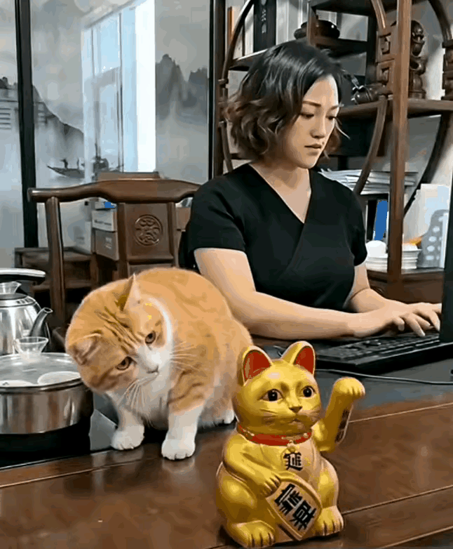 这猫比小孩子都还顽皮[捂脸]