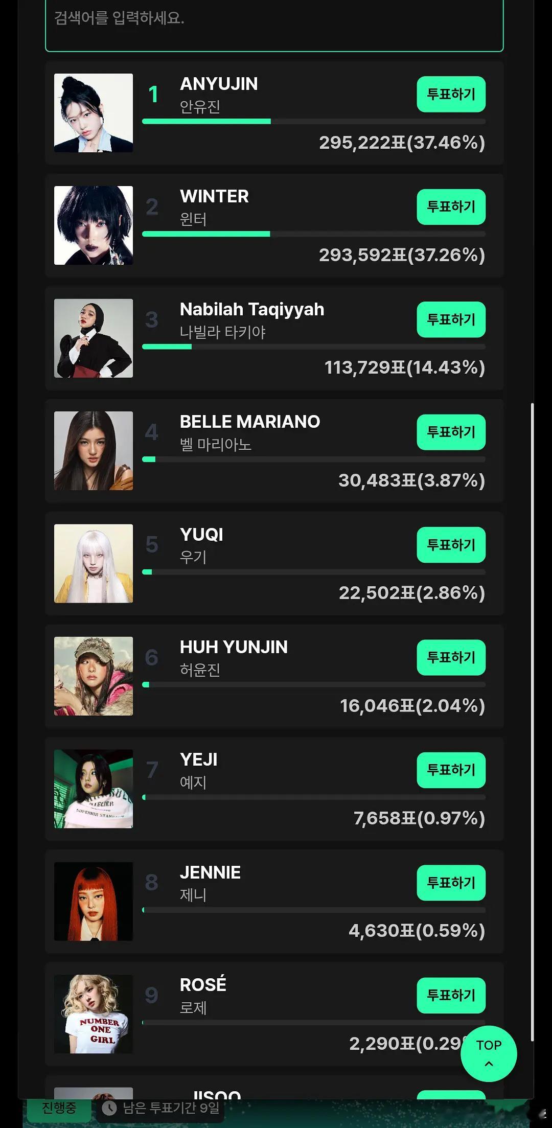 JUPITER MUSIC AWARD 年度最佳女艺人TOP2：安宥真 金玟庭 
