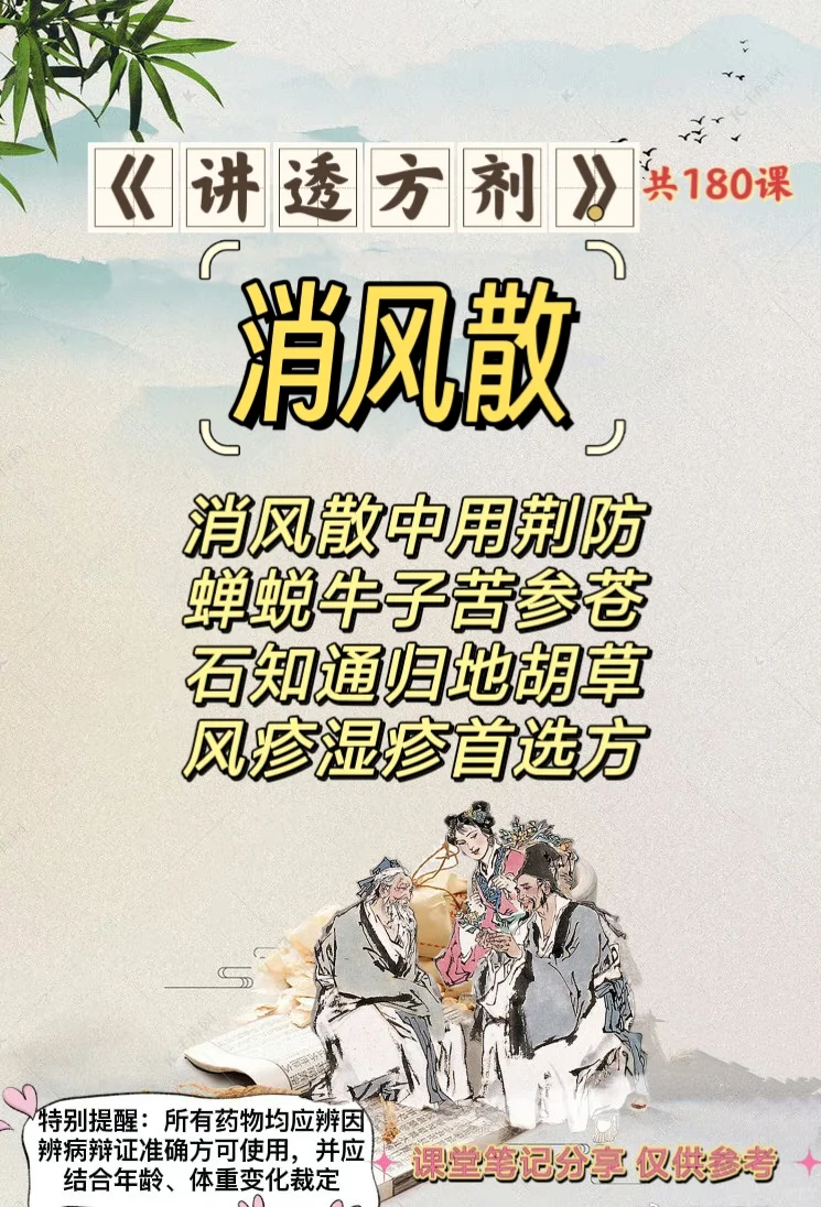 《讲透方剂》第131课：消风散（疏散外风剂）