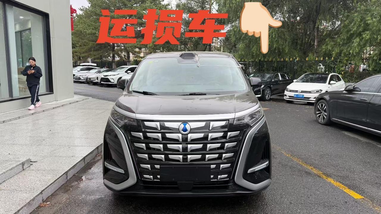 第一台第二代腾势D9插混闪充尊贵型（选装吸顶屏套装），颜色/内饰，墨玉黑/温润褐