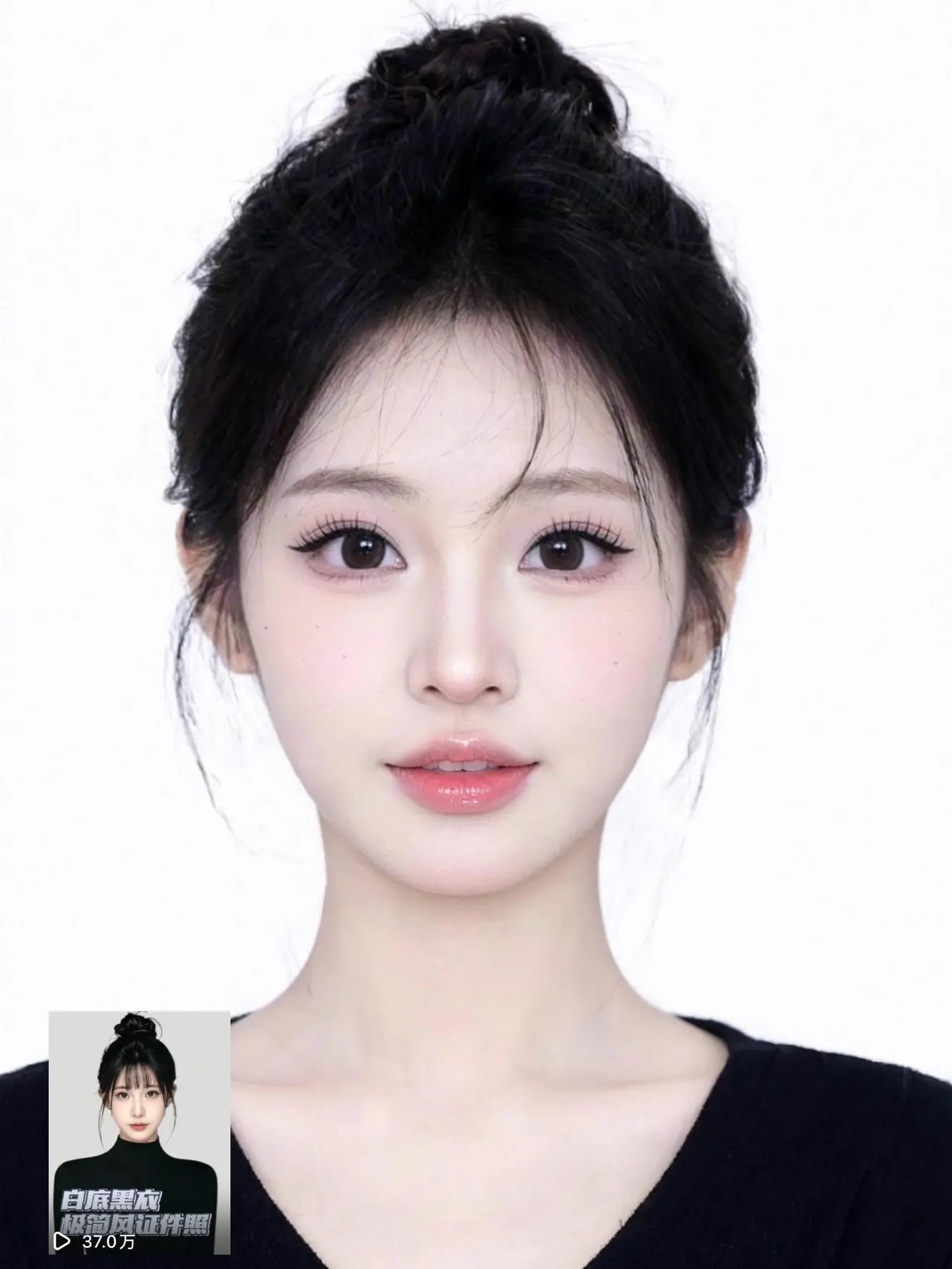 同款写真制作入口：本人置🔝教程  自从更新后，更自然的AI白底证件照出现了！