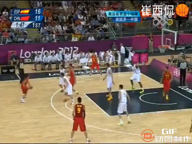 易建联国家队生涯最高光一战！
2012年伦敦，中国男篮对阵西班牙，易建联砍下30
