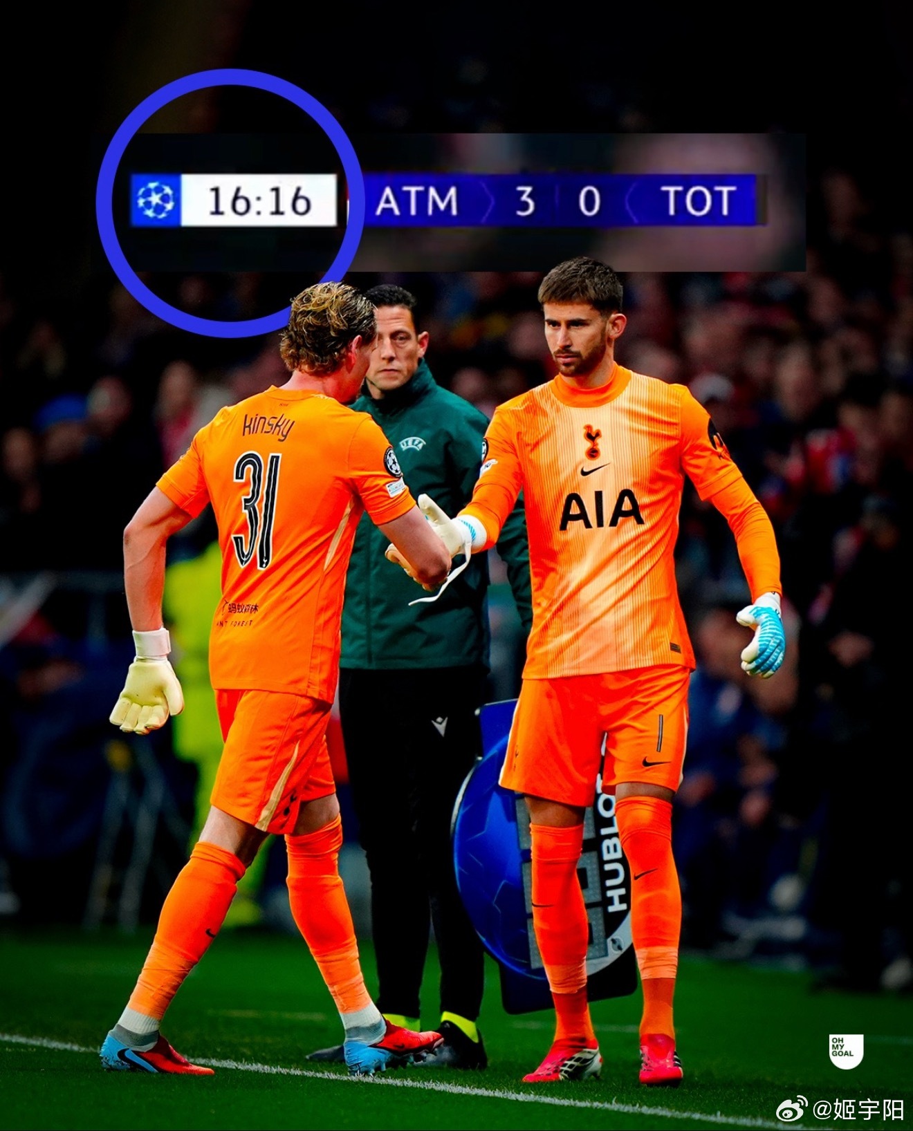 马竞5比2热刺热刺22岁的捷克门将金斯基，毫无疑问成为这场惨败的主角。不光是因为