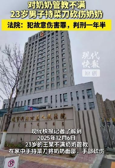 奶奶管教几句，23岁孙子抄起菜刀就砍！更扎心的是，老人最后还选择了谅解
2025