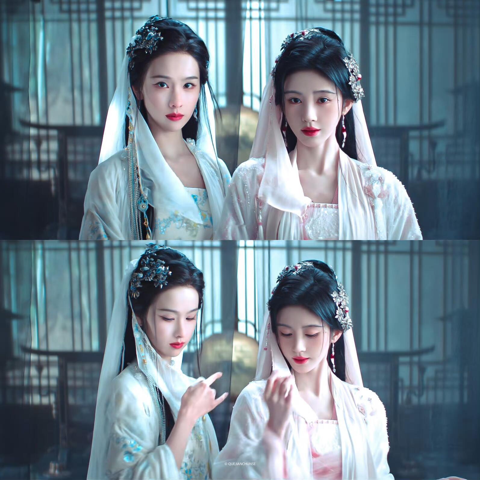 鞠婧祎陈都灵你俩好会演鞠婧祎陈都灵这段姐妹对峙戏绝了！一个眼神破碎一个扭头颤抖，